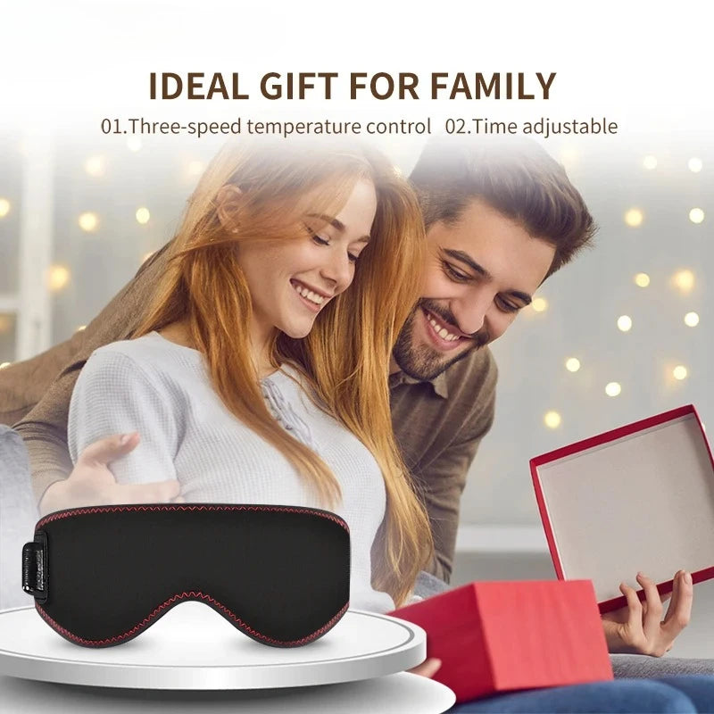Heated Eye Mask, for Dry Eyes, and Dark Circles, 3 Heat Levels