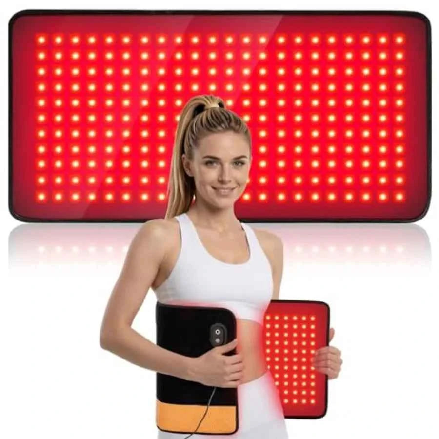 Red Light Therapy Pad for Body, 242 LEDs 24"x12" Large Mat with 33W High Power, 660nm and 850nm