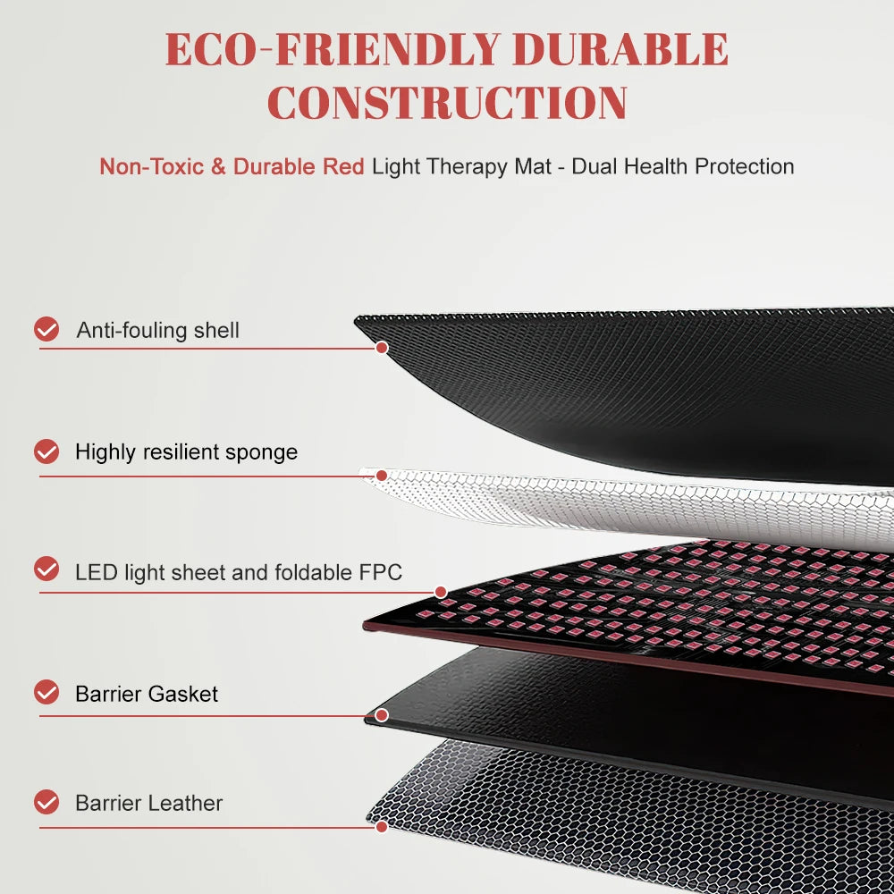Therapy Mat 660nm850nm,  Large Pad 76"x 24 For Body Pain Relief Power 160W