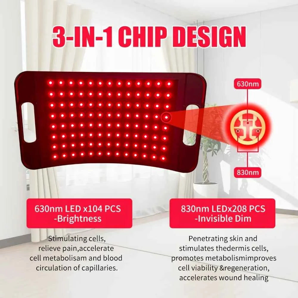 Red Light Relax for Face and Body, Lamp with Stand LED 660nm & 850nm Infrared Light Device for Body