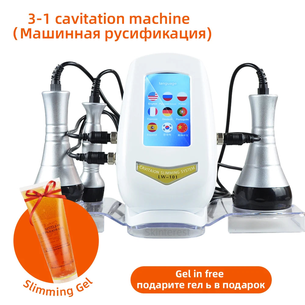 Beauty Body Slimming Massager, Cavitation Machine, Multi-Functional Device, Face Body Tightening, Lifting Spa Skincare Tool