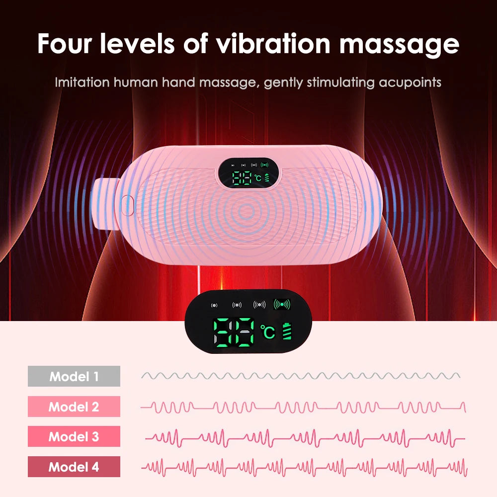 Menstrual Period Pain Relief Device, 5-Level Heating Pad, Electric Massager, Women