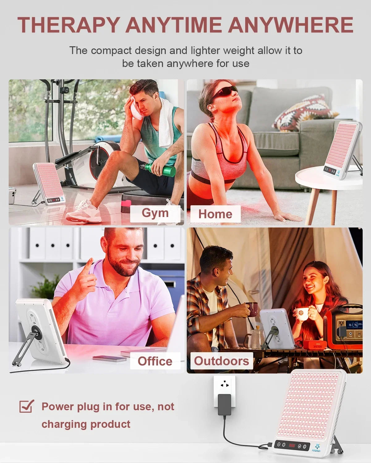 Red Light Panel Device, 660nm850nm, Lamp for Anti-Aging Pain Relief