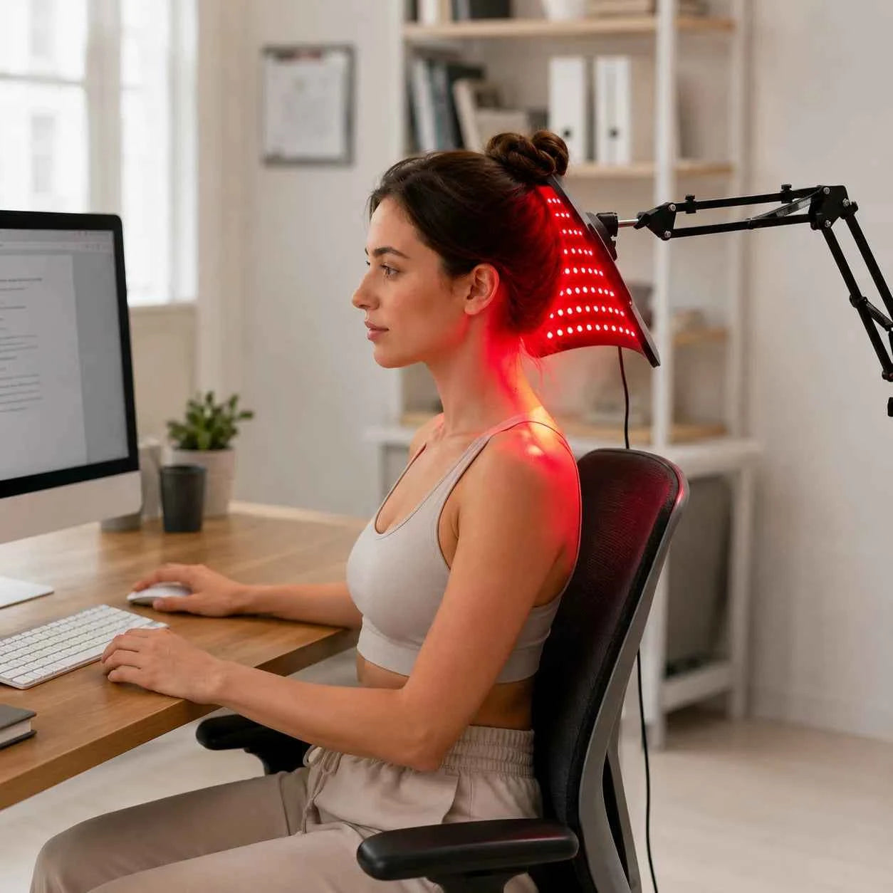 Red Light Lamp For Face and Body, Home Use 660nm 850nm, Near Infrared Light Panel, with Adjustable Stand with Timer