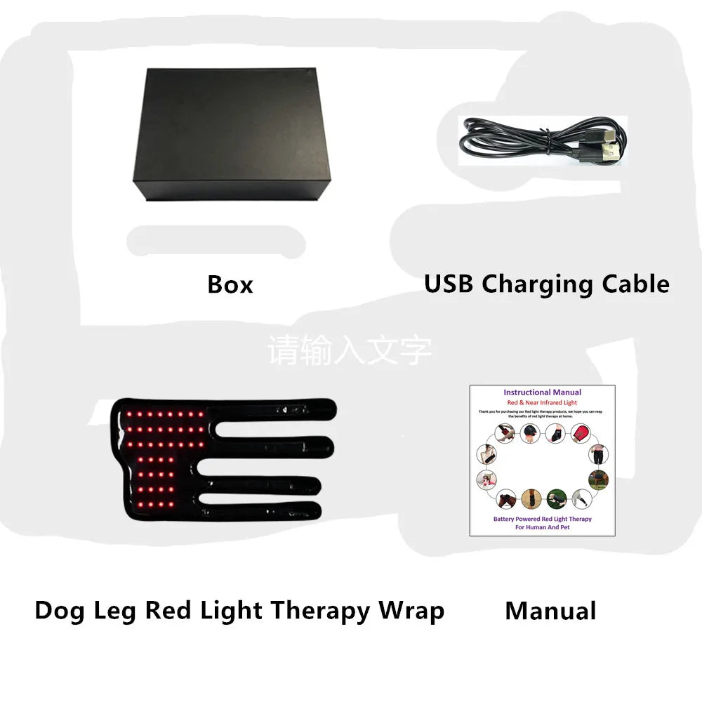 Dog/Cat Leg Wrap, Red Light Therapy, Pain Relief