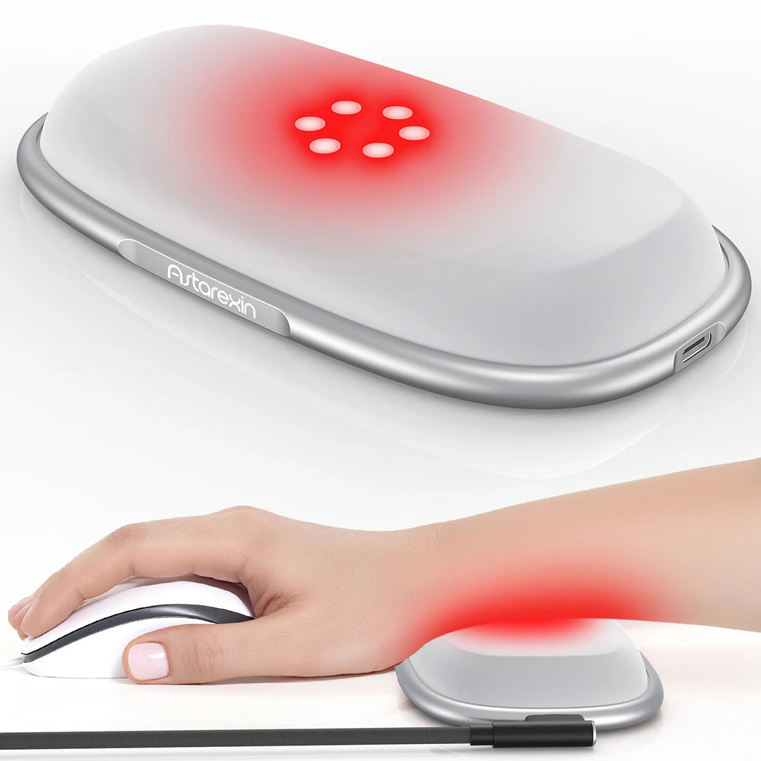 Astarexin Red Light Therapy Mouse Wrist Rest - 660NM & 850NM Touch-Activated