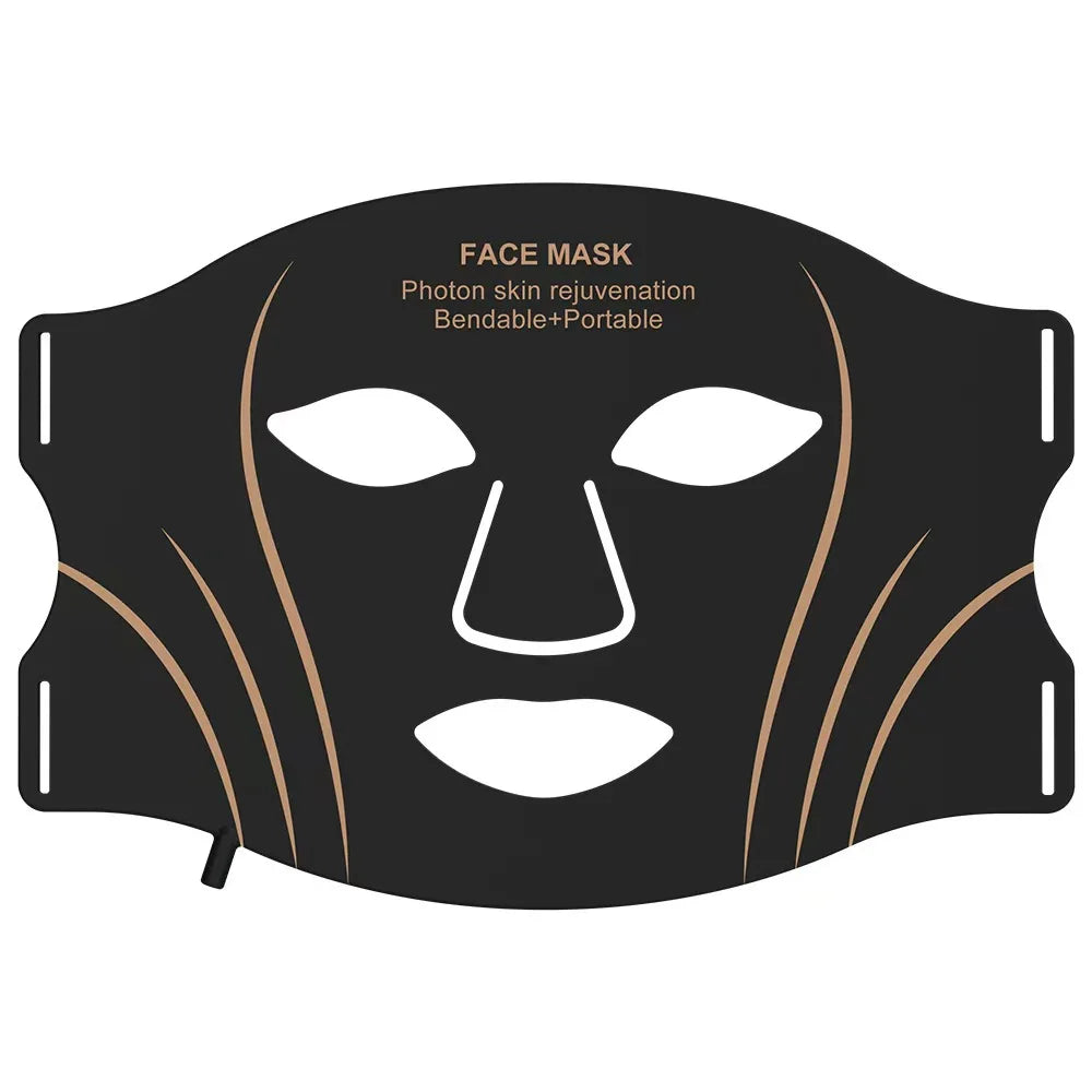 LED Face Mask/Neck Wireless, Portable Red Light Therapy for Anti-Aging, Wrinkles, Skin Rejuvenation,