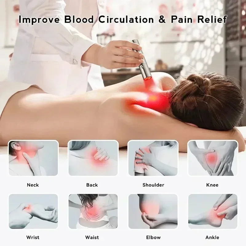 Mini therapy Device Pen, Red Light Phototherapy, Therapy Wavelength, Handheld Physiotherapy Torch Pain Relief.