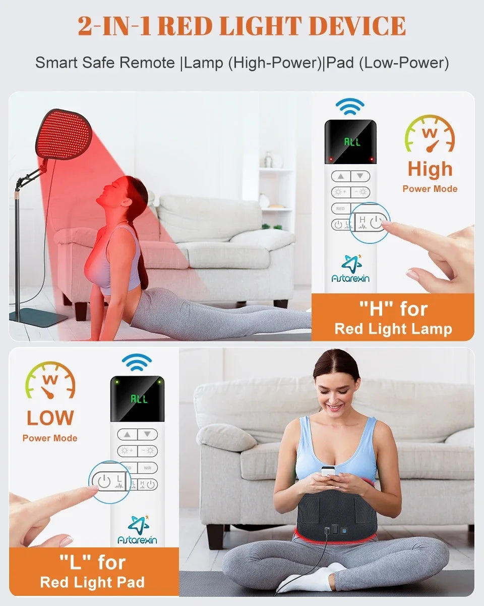Red Light Therapy Bracket Light Mat 2-in-1 Relieve Muscle Pain For Full Body