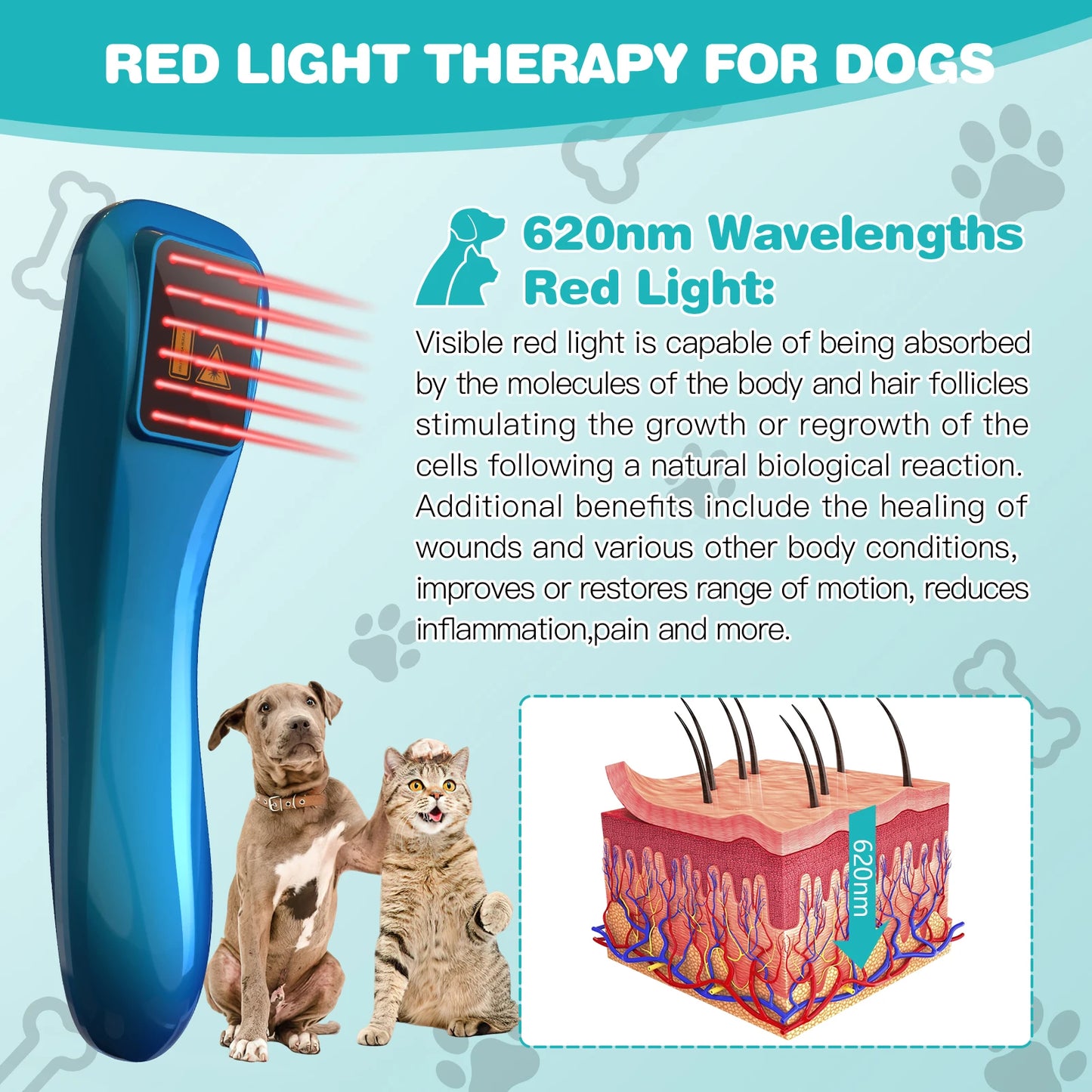 KTS Laser Therapy for Dogs, Veterinary Equipment for Joint Muscle Pain Relief&Inflammation