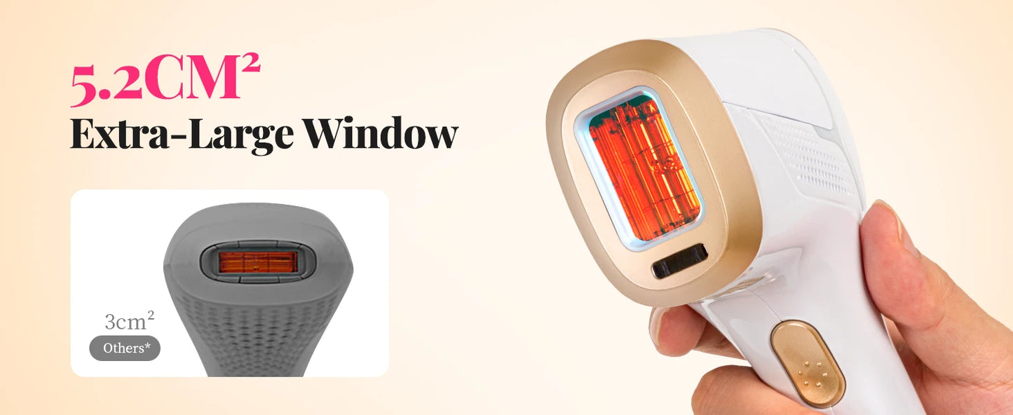 990000 Flashes Laser Hair Removal, UNISEX, Hair Removal, Body, Bikini, and Facial Areas, Painless, Permanent Hair Removal