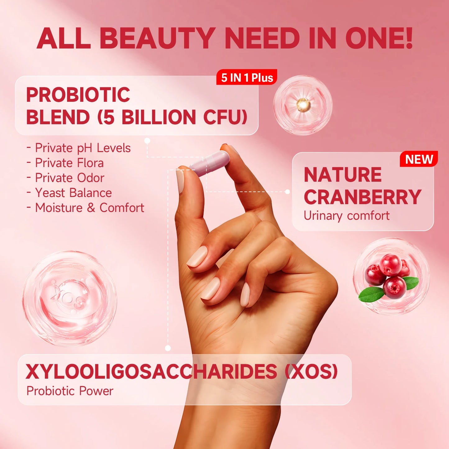 Women PH Balance with Probiotics, and Lactobacillus Probiotic Blend - Women's Health Supplement