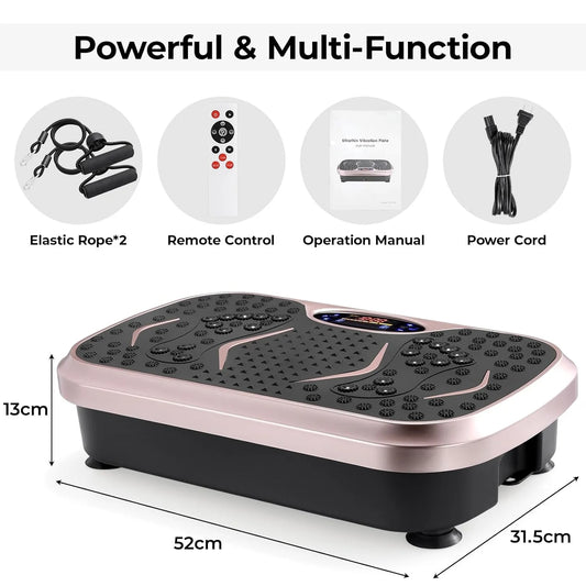 Vibration Plate, Fitness Vibration Board for Home, Full Body Exercise Machine, Fat Burning & Body Shaper