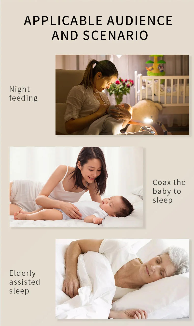 Sleep White Noise Machine, Touchable, LED Night Light, Relaxing Audio & Sleep Lamp