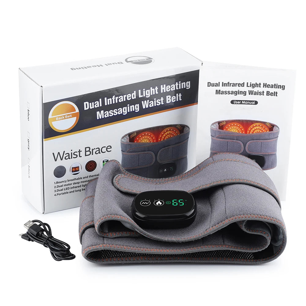 Infrared Heating Waist Massager, Electric Belt Vibration,