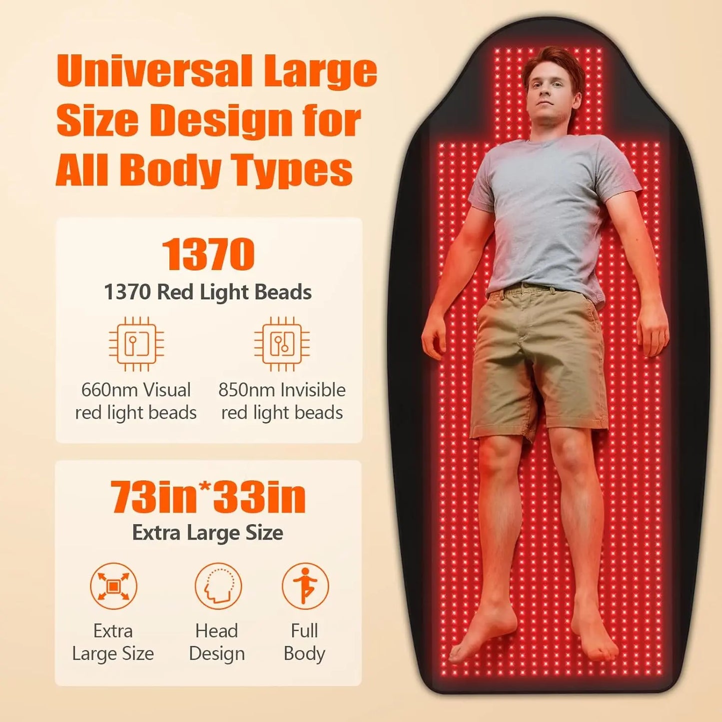 Red Light Therapy, Full Body Pad for Relief & Enhanced Muscle