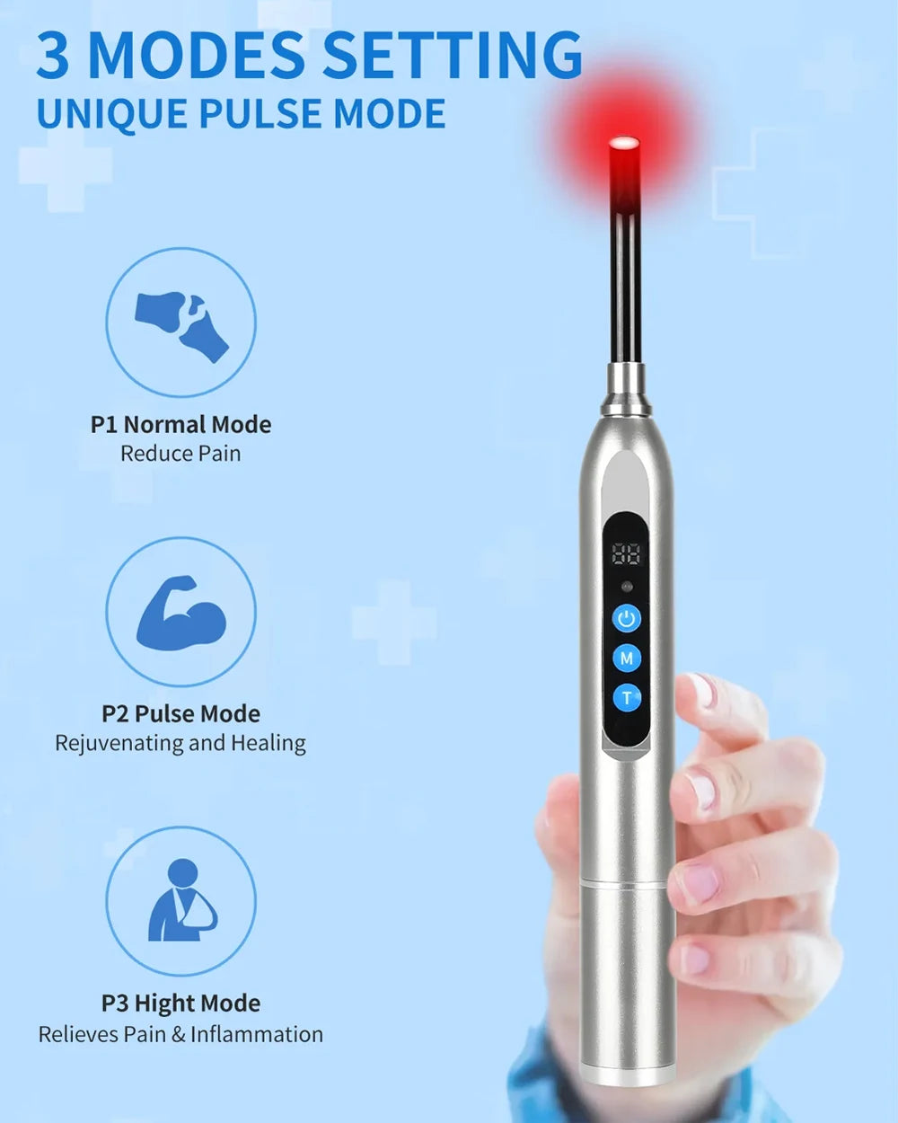 Therapy Cold Sore Wand, Device For Mouth Sores Treatment, LED Light Therapy Machine Skin Care