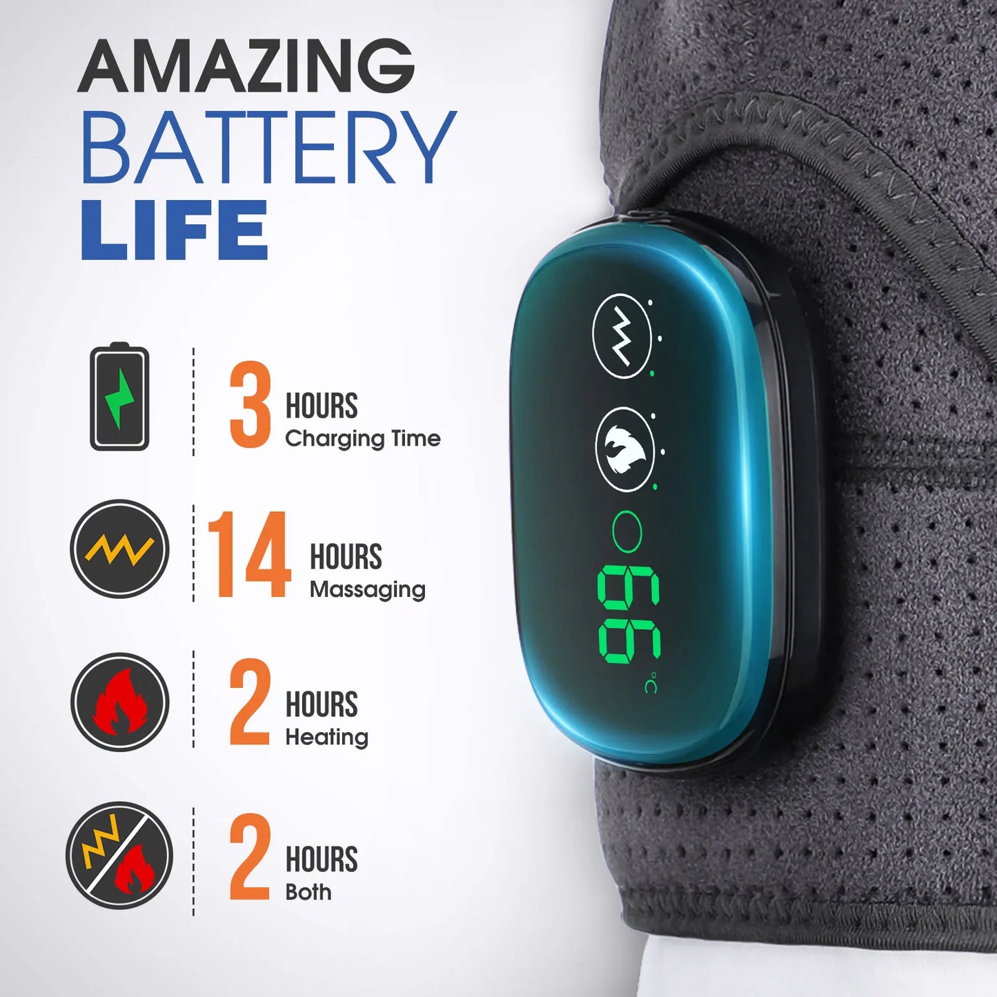 Electric Heating Shoulder Brace, LED Display, Vibration Shoulder Massage, Muscle Relaxation