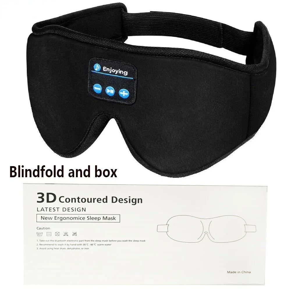 3D wireless music headphone, breathable, smart eye mask, Bluetooth headset with mic for IOS/MAC
