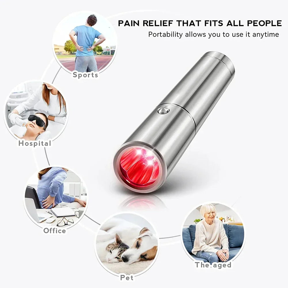 Mini therapy Device Pen, Red Light Phototherapy, Therapy Wavelength, Handheld Physiotherapy Torch Pain Relief.