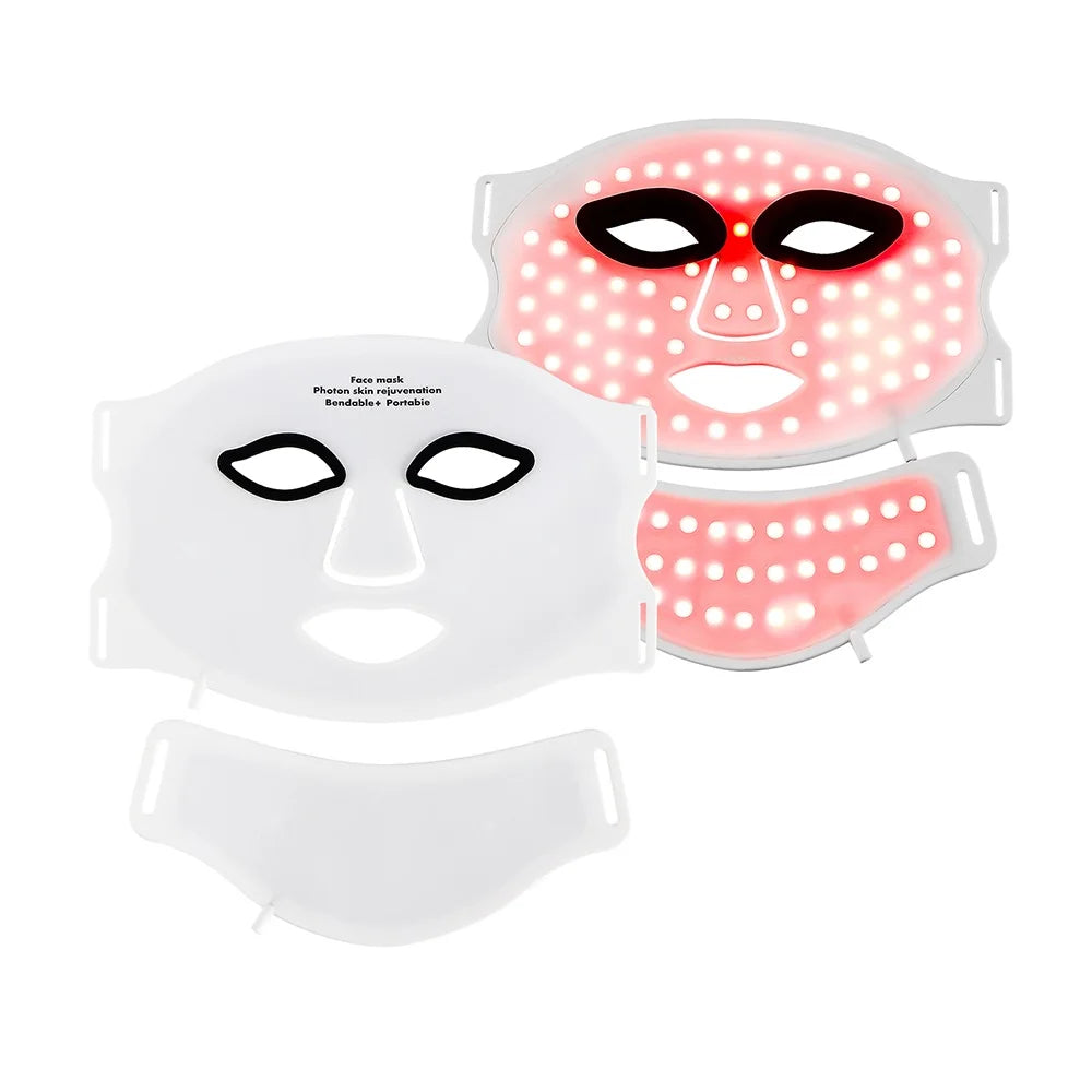 Mask Face With Neck, Red Light Infrared Therapy, Flexible Facial Mask Repair ,Skin Wireless Use