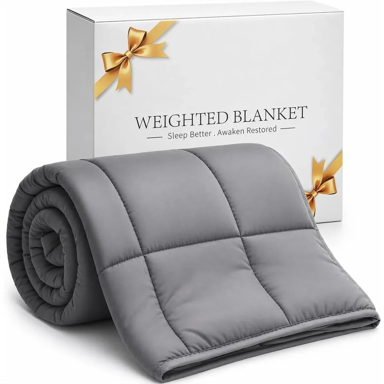 Weighted Blanket, 15lbs Twin Size, Soft Cooling Heavy Blanket for Sleeping