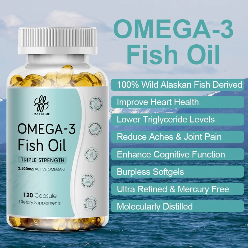 Omega 3  Fish Oil, for Heart, Brain & Immune Support