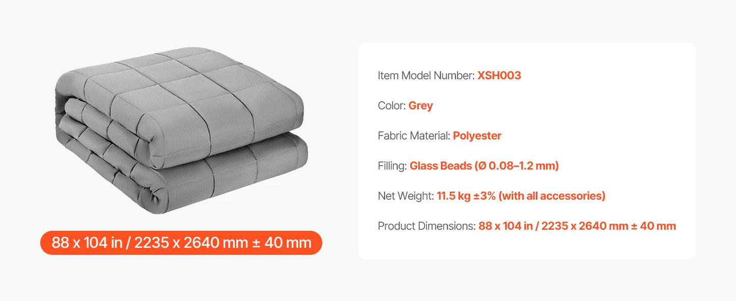 Weighted Blanket 20lb, 88x104in King Size, Cooling Breathable Blanket