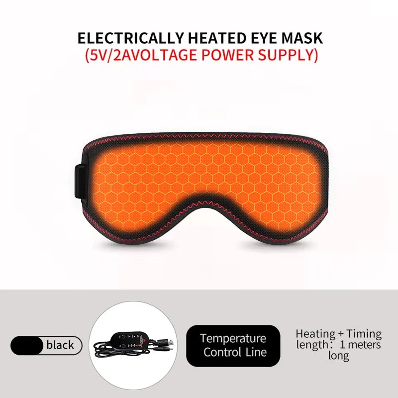 Heated Eye Mask, for Dry Eyes, and Dark Circles, 3 Heat Levels