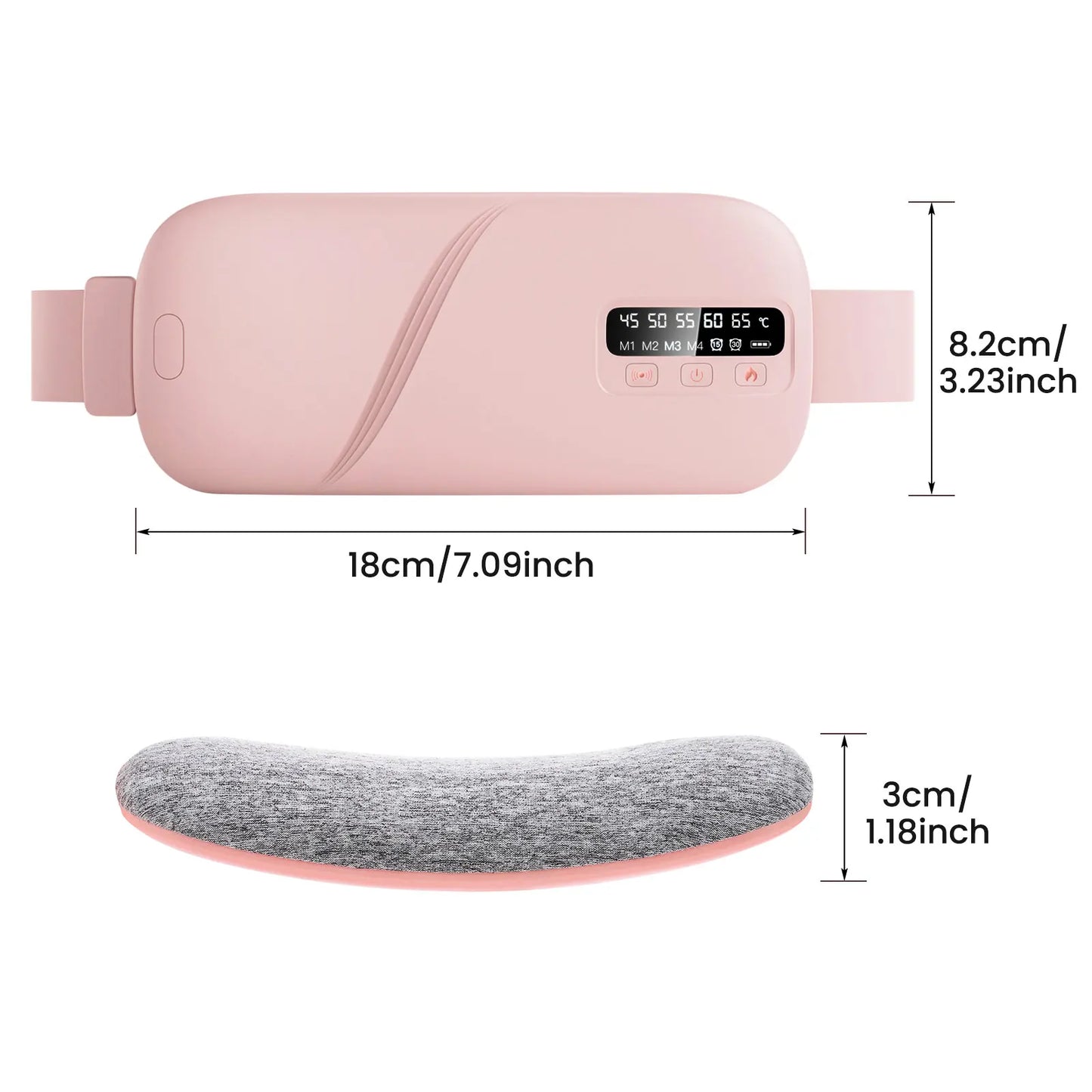 5 Modes, Electric Belt, Heating Vibration, Waist Massage, Balance Women Menstrual, Heating Pad for for Cramps Period Relief
