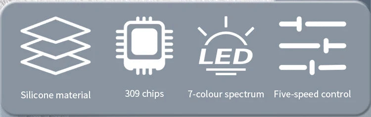 LED Face Mask/Neck Wireless, Portable Red Light Therapy for Anti-Aging, Wrinkles, Skin Rejuvenation,