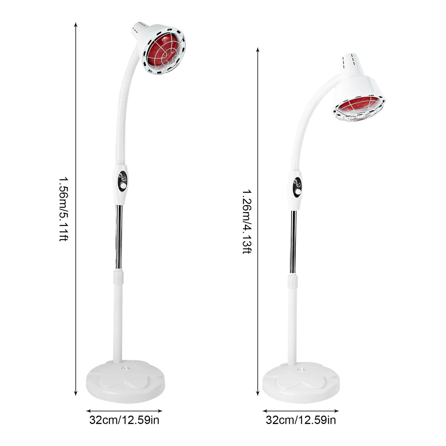Infrared Heat Lamp, 275W Therapy Lamp for Body or Pain Relief, Therapeutic Lamp for Home