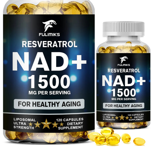 NAD+ and Resveratrol Supplement, Help Support Cell Regeneration, Natural Energy, Focus and Memory
