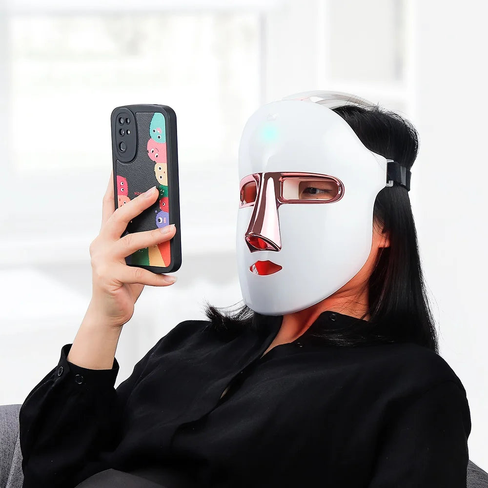 Face Beauty Mask 7 Colors , Light LED Mask , Photon Red Light, Facial Skin Care Repair, Skin Anti Aging, Wrinkle Skin Tightening