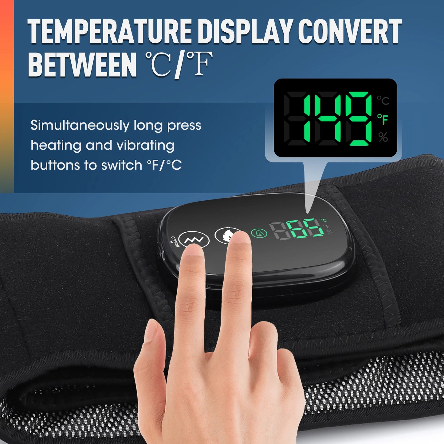 Decompression Lumbar Support, Heated, Belt Red Light, Backache Vibration Massager