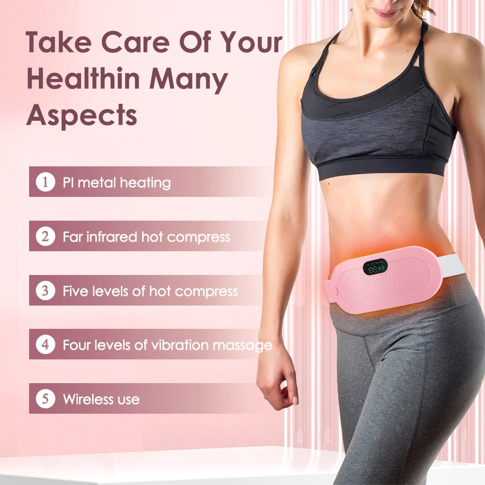 Menstrual Period Pain Relief Device, 5-Level Heating Pad, Electric Massager, Women