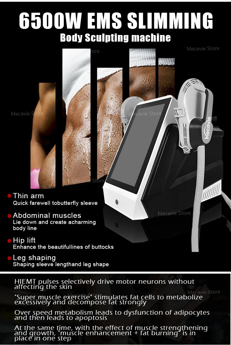 Body Sculpting Machine, Fat Burning, Muscle Toning, Device For Pelvic Abdomen Thighs