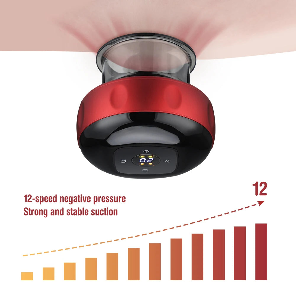 Intelligent Vacuum Cupping Massage, Electric Heating, Physical Fatigue Relieve Health Guasha Cans