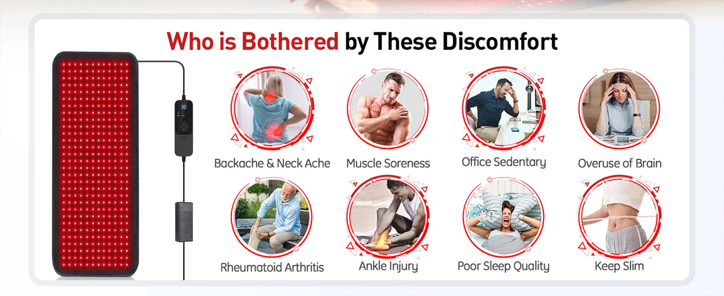 Updated, Red Light Therapy, Heating Pad for Body