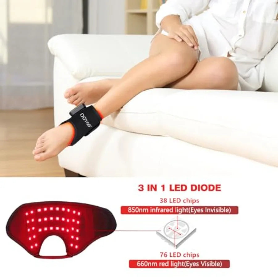 Cordless Red Light Therapy for Ankle, and Wrists Light with 660nm and 850nm