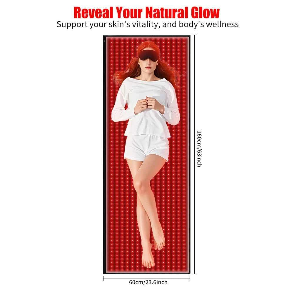 Red Light Mat, for Body 62 x 23.6 inch 660 850nm, Blanket for Pain Relief, Improved Sleep