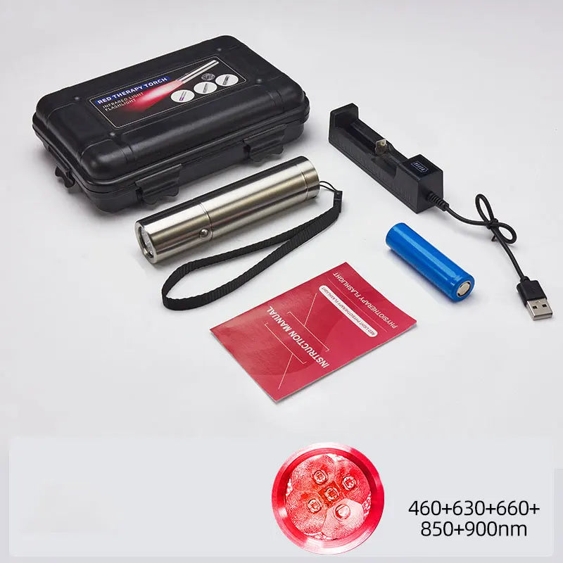 Mini therapy Device Pen, Red Light Phototherapy, Therapy Wavelength, Handheld Physiotherapy Torch Pain Relief.