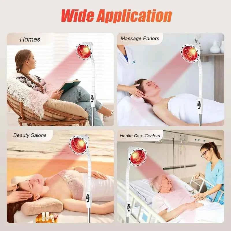 Infrared Heat Lamp, Single Head Lamp, Adjustable Temperature Red Near Infrared Heat Light