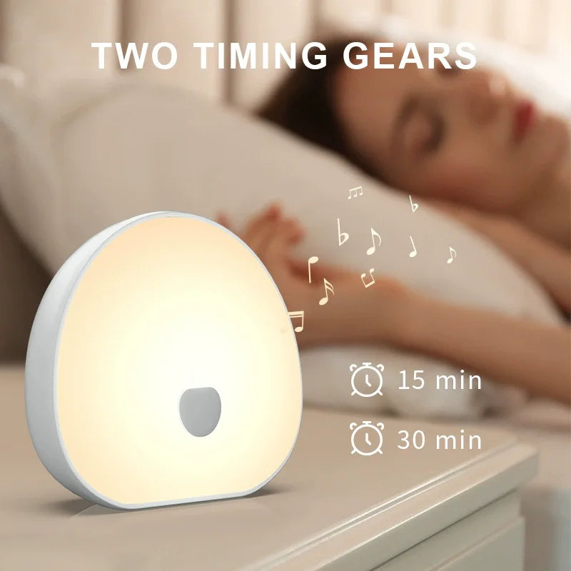 Sleep White Noise Machine, Touchable, LED Night Light, Relaxing Audio & Sleep Lamp
