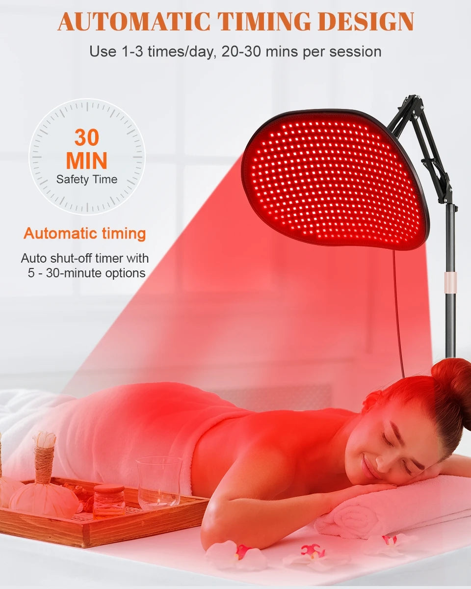 Red Light Therapy Bracket Light Mat 2-in-1 Relieve Muscle Pain For Full Body
