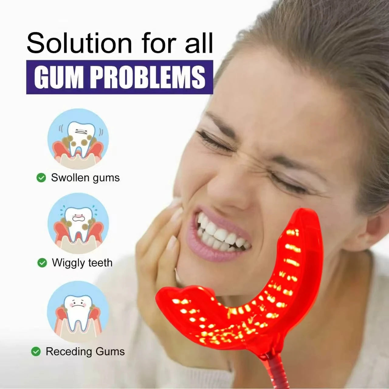 Starlite Smile Red Light Therapy Device, Gum Disease & Periodontal Treatment for Oral Care, Promotes Healing and Pain Relief