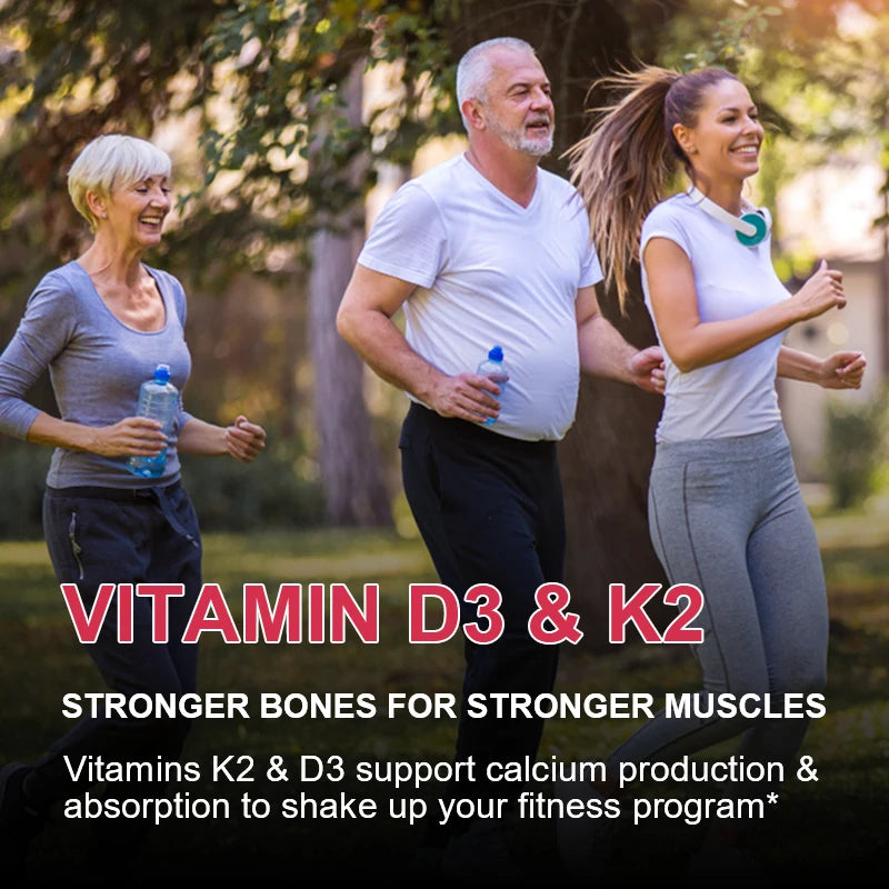 D3+K2 Gummies, 1000 IU Vitamin, for Bone Health Promotes Healthy Muscle Function