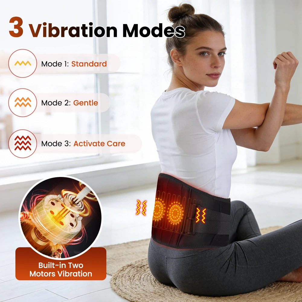 Infrared Heating Waist Massager, Electric Belt Vibration,