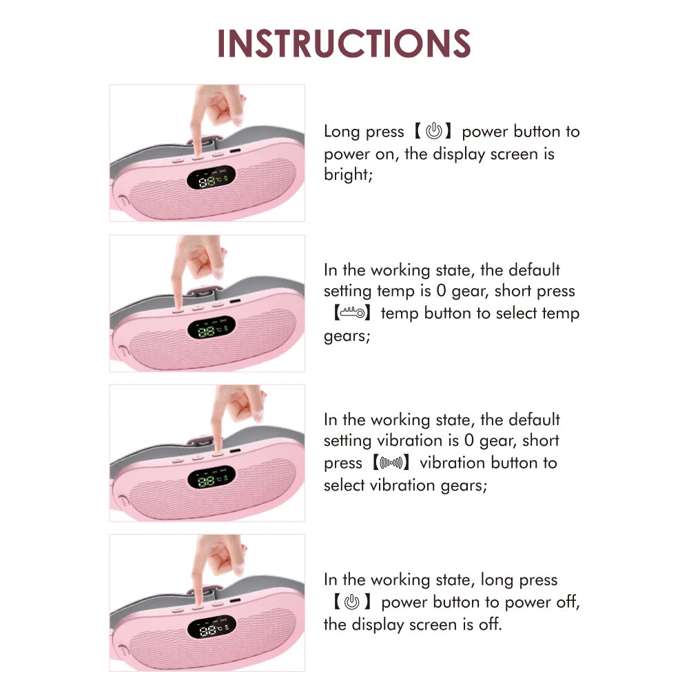Menstrual Period Pain Relief Device, 5-Level Heating Pad, Electric Massager, Women