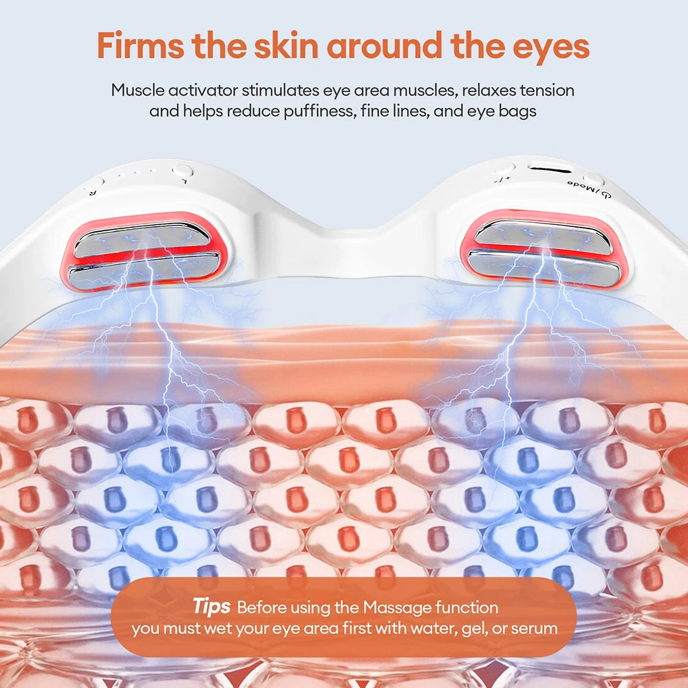 3D Eyes Relax Massager, Red Light, Fine Line Relax Massager for Dark Circles
